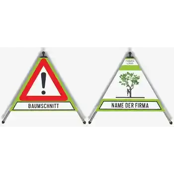 p042017 BAUMFÄLLARBEITEN Belgien EUSIGNAL Faltbares Warndreieck Klappbares Verkehrszeichen