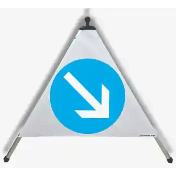Opozorilna piramida — OBVEZNA SMER DESNO | EUSIGNAL