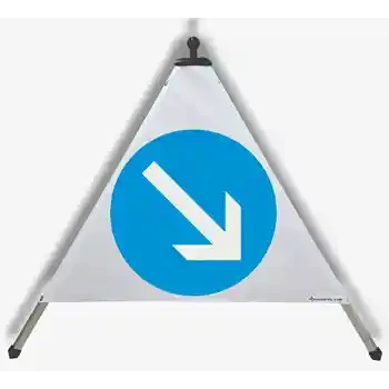 Výstražná pyramída — PRIKÁZANÝ SMER VPRAVO | EUSIGNAL