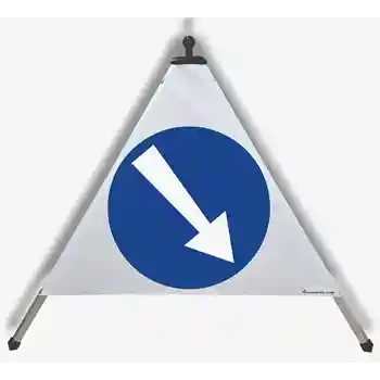 Αναδιπλούμενη Πυραμίδα Σήμανσης — ΥΠΟΧΡΕΩΤΙΚΗ ΚΑΤΕΥΘΥΝΣΗ ΔΕΞΙΑ | EUSIGNAL