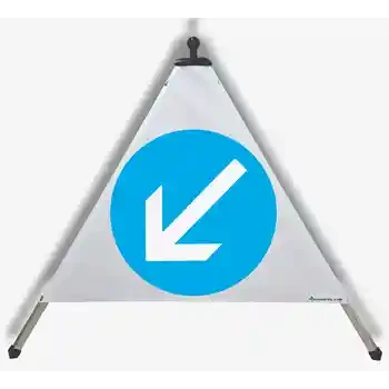 Opozorilna piramida — OBVEZNA SMER LEVO | EUSIGNAL
