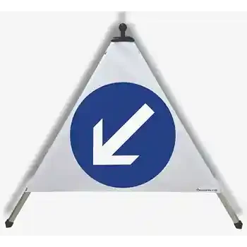 Triangle de signalisation — DIRECTION OBLIGATOIRE À GAUCHE | EUSIGNAL