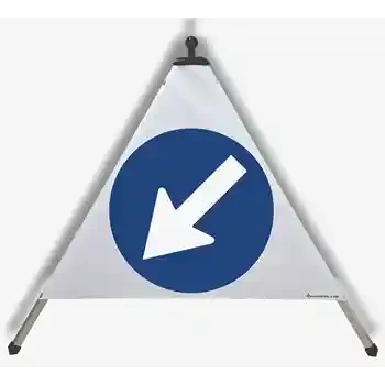 Piramide di segnalazione — DIREZIONE OBBLIGATORIA A SINISTRA | EUSIGNAL