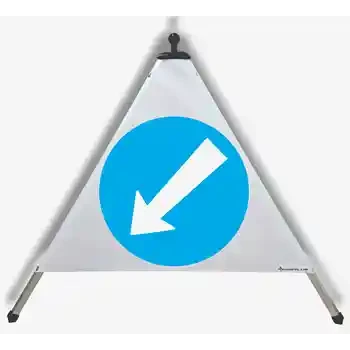 Výstražná pyramida — PŘIKÁZANÝ SMĚR VLEVO | EUSIGNAL