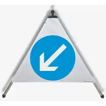 Výstražná pyramída — PRIKÁZANÝ SMER VĽAVO | EUSIGNAL