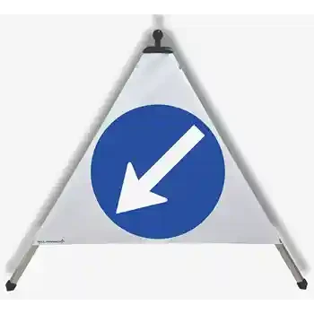 Piramidë paralajmëruese — DREJTIM I DETYRUESHËM MAJTAS | EUSIGNAL