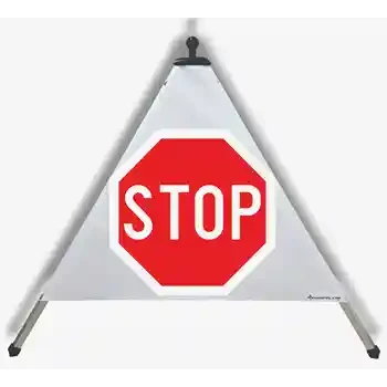 Opvouwbare waarschuwingspiramide — STOP | EUSIGNAL
